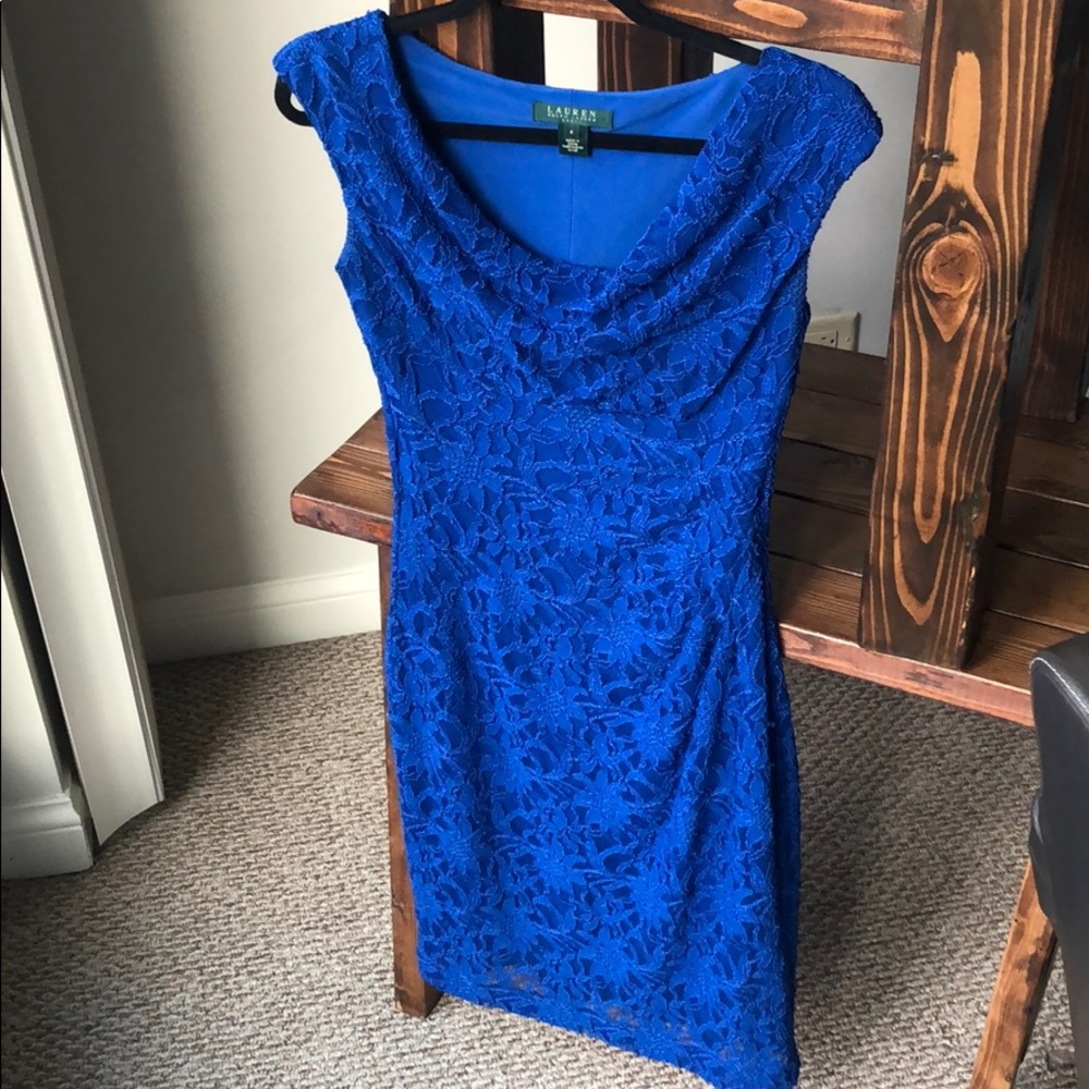 Ralph Lauren Royal Blue Lace Dress